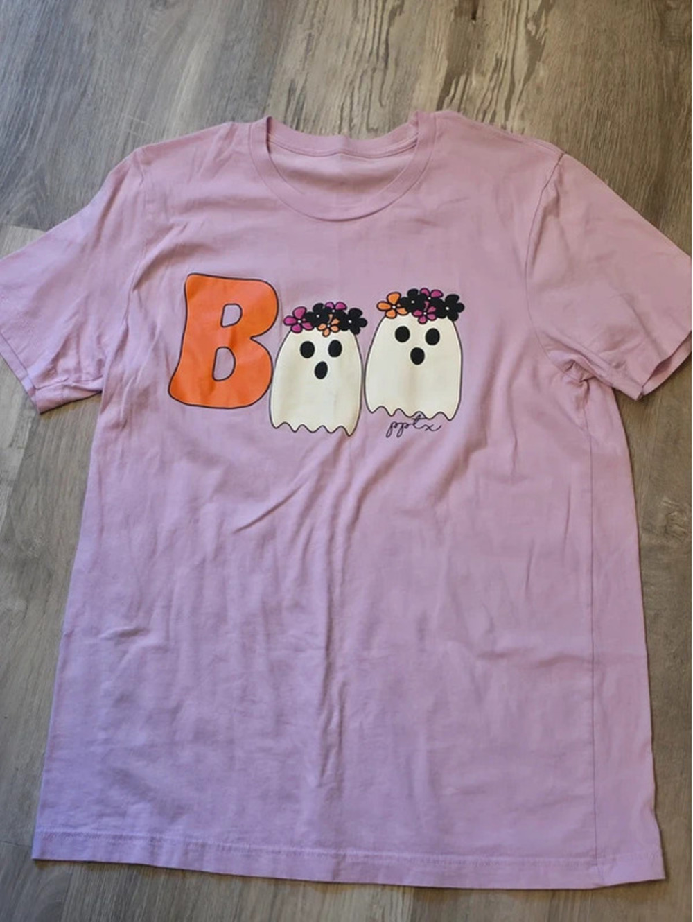 Ladies Halloween boo ghost tshirt